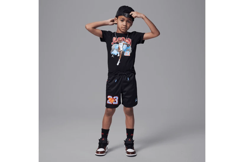 Jordan Customized Air Βρεφικό - Παιδικό Κοντομάνικο T-Shirt Μαύρο