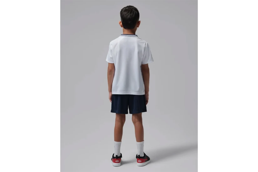 Jordan 23 Jersey Παιδικό Σετ Κοντομάνικη Μπλούζα - Σορτς Λευκό, Μπλε Σκούρο, Κόκκινο