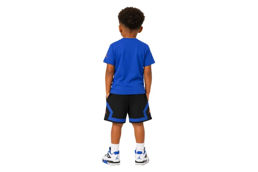 Jordan Jumpman Παιδικό Σετ Κοντομάνικη Μπλούζα - Σορτς Μπλε, Μαύρο