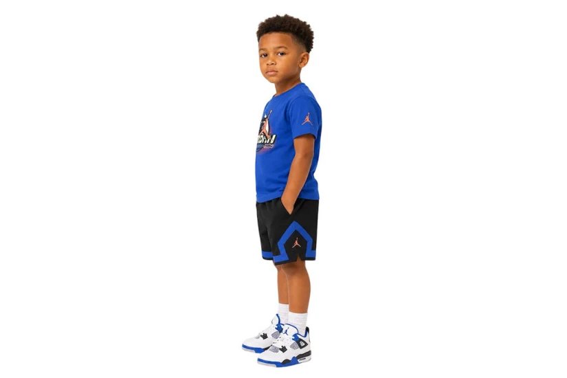 Jordan Jumpman Παιδικό Σετ Κοντομάνικη Μπλούζα - Σορτς Μπλε, Μαύρο