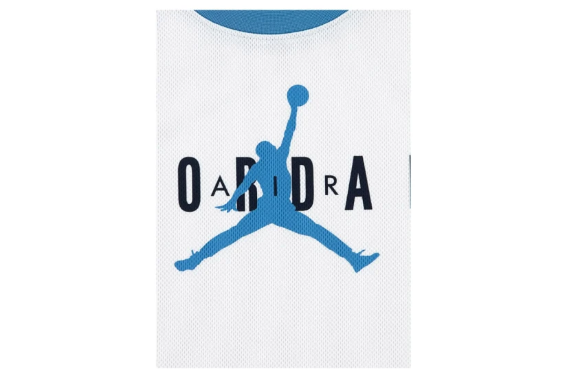 Jordan 2-Piece Παιδικό Σετ Αμάνικη Μπλούζα - Σορτς Λευκό, Γαλάζιο, Μαύρο