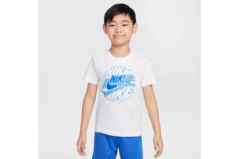 Nike Παιδικό Σετ Κοντομάνικη Μπλούζα - Σορτς Λευκό, Μπλε
