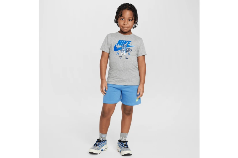 Nike Air Boxy Παιδικό T-Shirt Γκρι Ανοιχτό, Μπλε