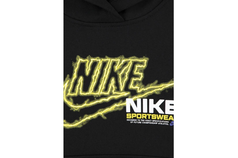 Nike Παιδικό Σετ Φούτερ με Κουκούλα - Παντελόνι Φόρμας Μαύρο