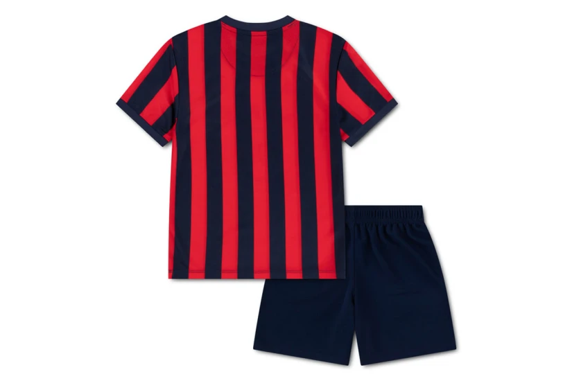 Nike Sportswear Goal Mode Παιδικό Σετ Κοντομάνικη Μπλούζα - Σορτς Κόκκινο, Μπλε Σκούρο, Λευκό