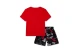 Nike Sportswear Allover Print Παιδικό Σετ Κοντομάνικη Μπλούζα - Σορτς Κόκκινο, Μαύρο, Λευκό, Γκρι