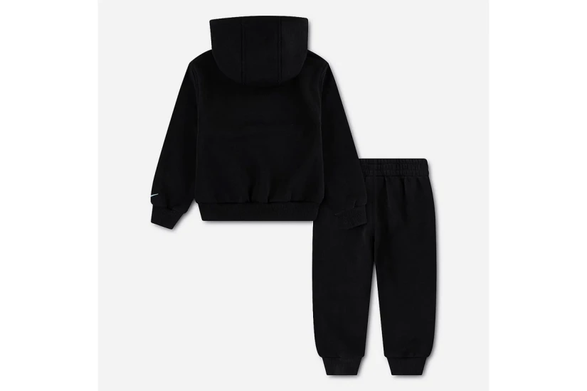 Nike Sportswear Fleece Παιδικό Σετ Φούτερ με Κουκούλα - Παντελόνι Φόρμας Μαύρο, Κόκκινο, Μπλε