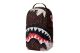 Sprayground Sharks In Paris Cotton Canvas Painted Dlxsv Backpack Καφέ, Κόκκινο, Λευκό, Μαύρο