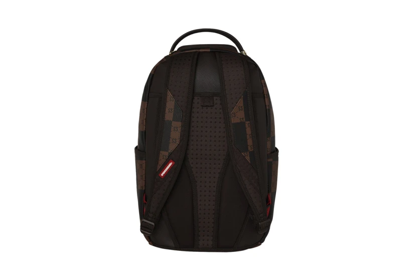 Sprayground Enlarged Check Paris Dlxsv Backpack Καφέ, Κόκκινο, Λευκό