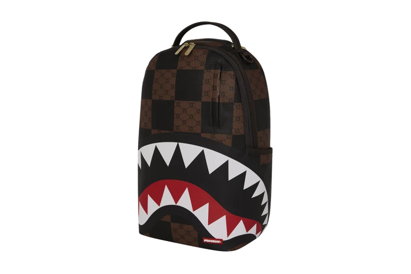 Sprayground Enlarged Check Paris Dlxsv Backpack Καφέ, Κόκκινο, Λευκό