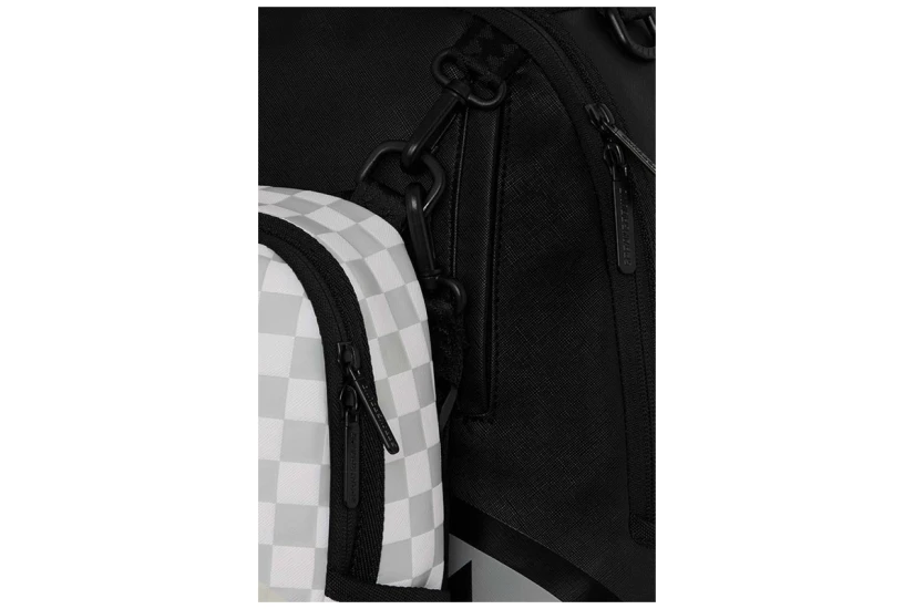Sprayground Piggyback Bag Dlxsv Unisex Backpack Μαύρη, Λευκή, Γκρι