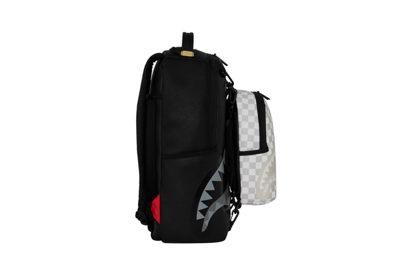 Sprayground Piggyback Bag Dlxsv Unisex Backpack Μαύρη, Λευκή, Γκρι