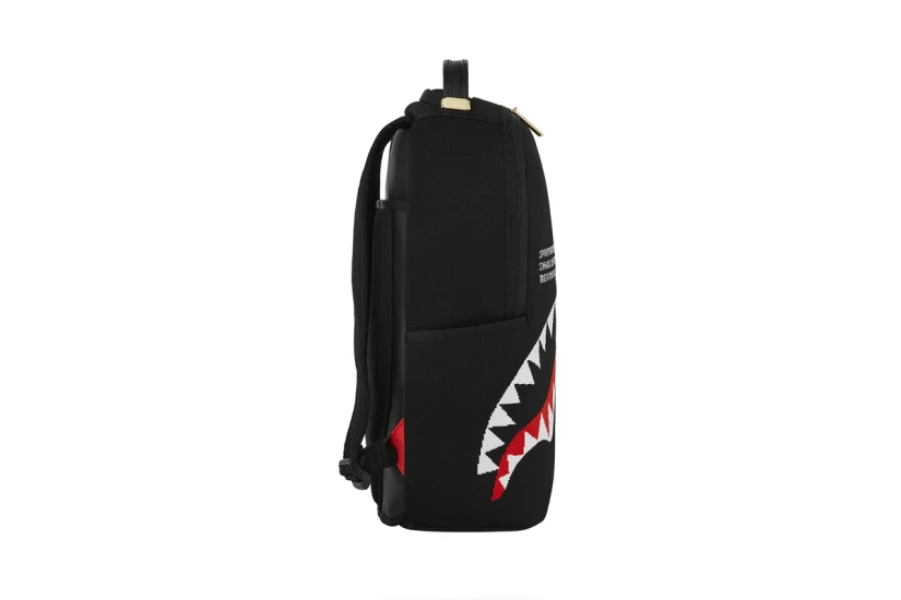 Sprayground Shark Central Knit Dlx Backpack Μαύρο, Λευκό, Κόκκινο