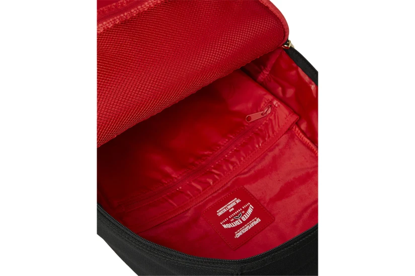 Sprayground Shark Central Knit Dlx Backpack Μαύρο, Λευκό, Κόκκινο