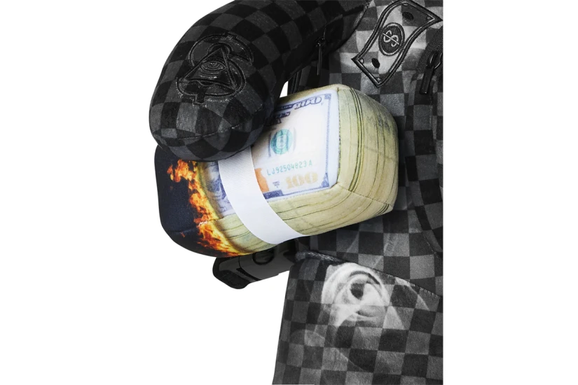 Sprayground Sip N Smoke Moneybear Backpack Μαύρο, Ανθρακί