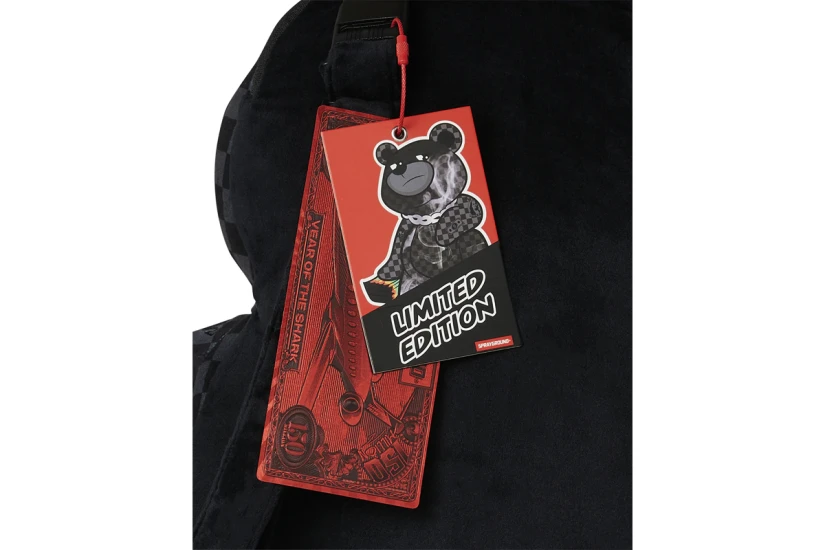 Sprayground Sip N Smoke Moneybear Backpack Μαύρο, Ανθρακί