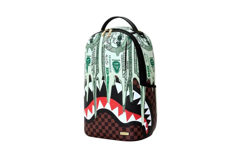 Sprayground Money Dripping Dollars Dlxsv Backpack Πράσινο, Καφέ, Διάφορα Xρώματα