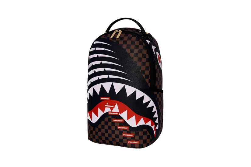 Sprayground 404 Shark Not Found Backpack Μαύρο, Καφέ, Λευκό, Κόκκινο