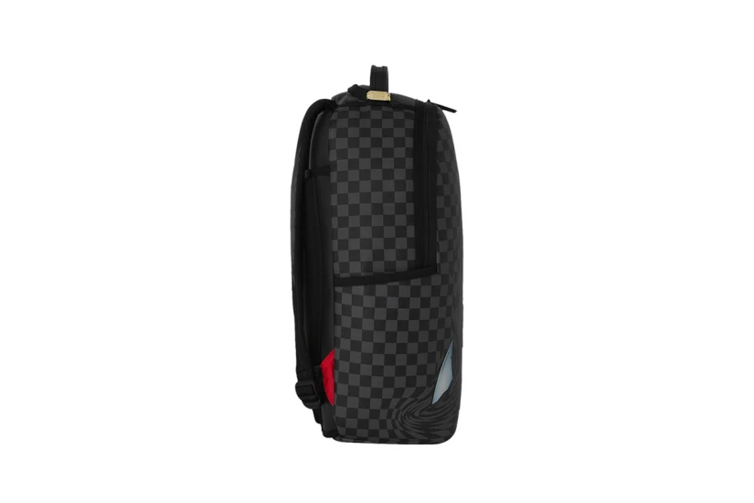 Sprayground Checker Shark Trail DLXSV Backpack Μαύρο, Γκρι Σκούρο