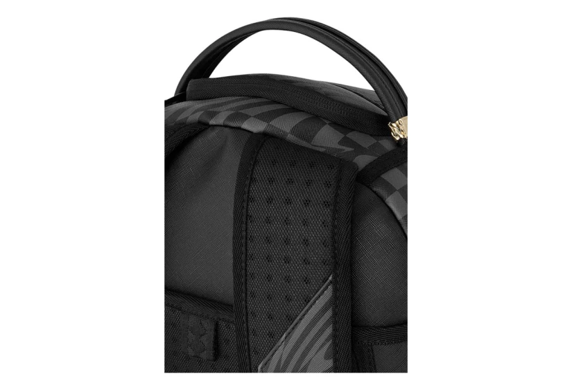 Sprayground Checker Shark Trail DLXSV Backpack Μαύρο, Γκρι Σκούρο