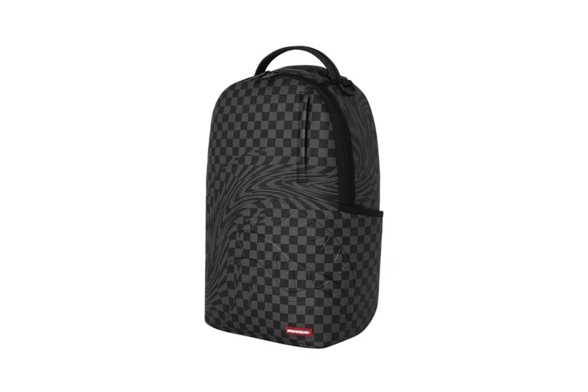 Sprayground Checker Shark Trail DLXSV Backpack Μαύρο, Γκρι Σκούρο