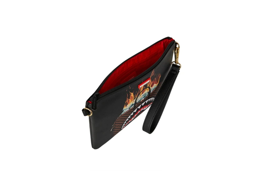 Sprayground Duffle On Fire Τσαντάκι Χιαστί - Ώμου Μαύρο