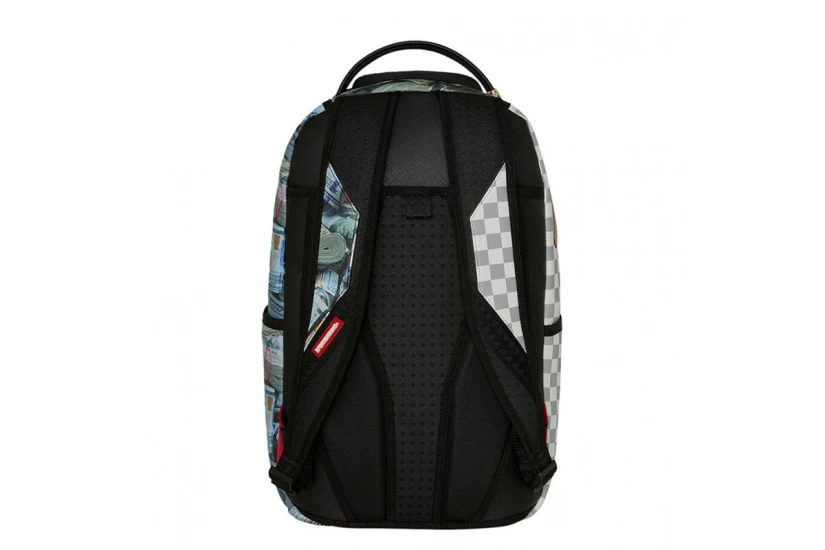 Sprayground Cream Check Full Of Cash Dlxsv Backpack (910B8548NSZ)