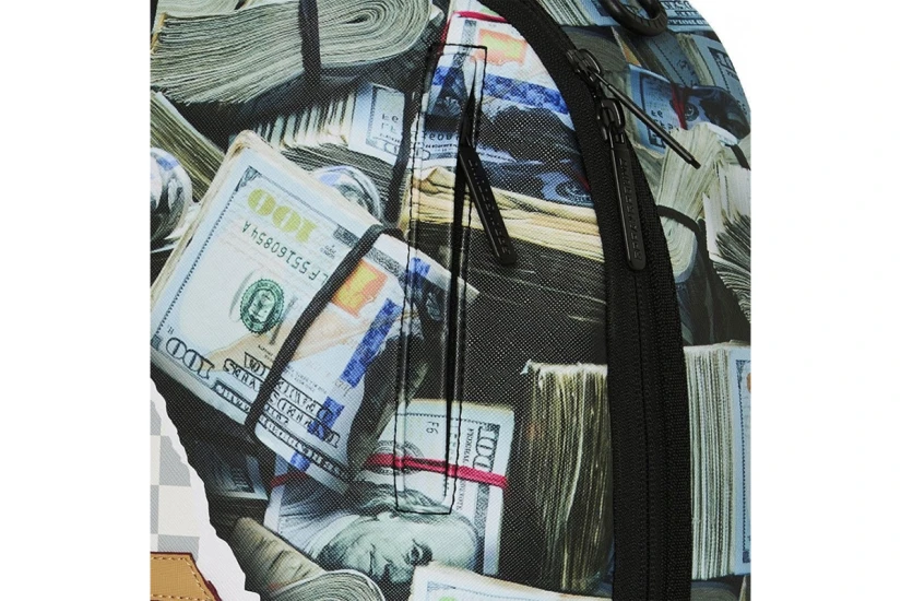 Sprayground Cream Check Full Of Cash Dlxsv Backpack (910B8548NSZ)