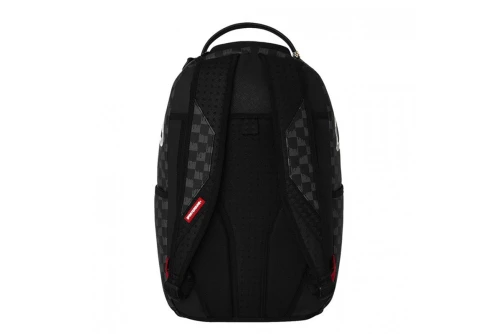 Sprayground Black And White Drip Check Shark Dlxsv Backpack (910B8553NSZ)