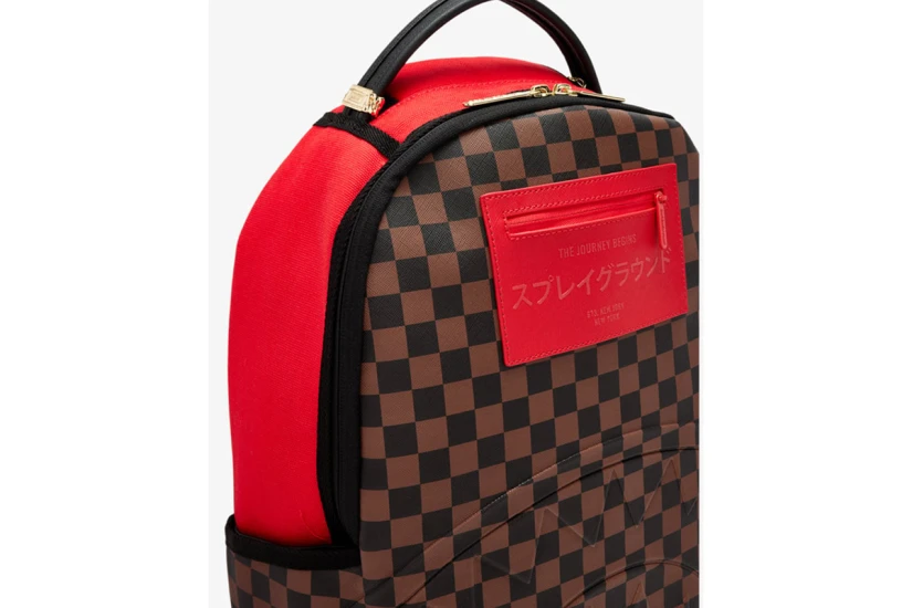 Sprayground Red Redemption Dlxsv Backpack Μαύρο, Καφέ, Κόκκινο