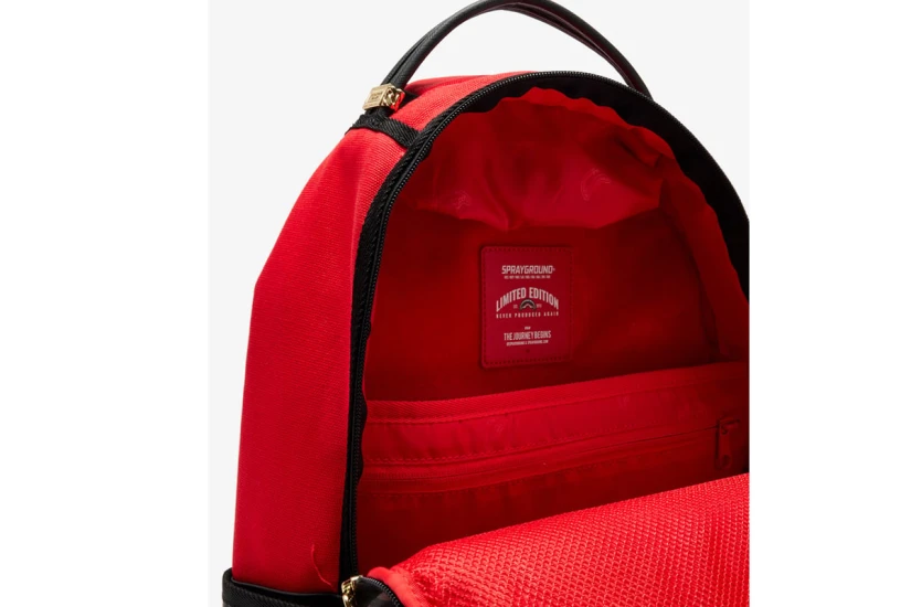 Sprayground Red Redemption Dlxsv Backpack Μαύρο, Καφέ, Κόκκινο