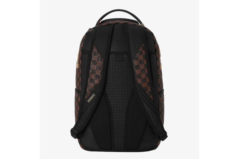 Sprayground Embossed Check Brown Dlxsv Backpack (910B8592NSZ)