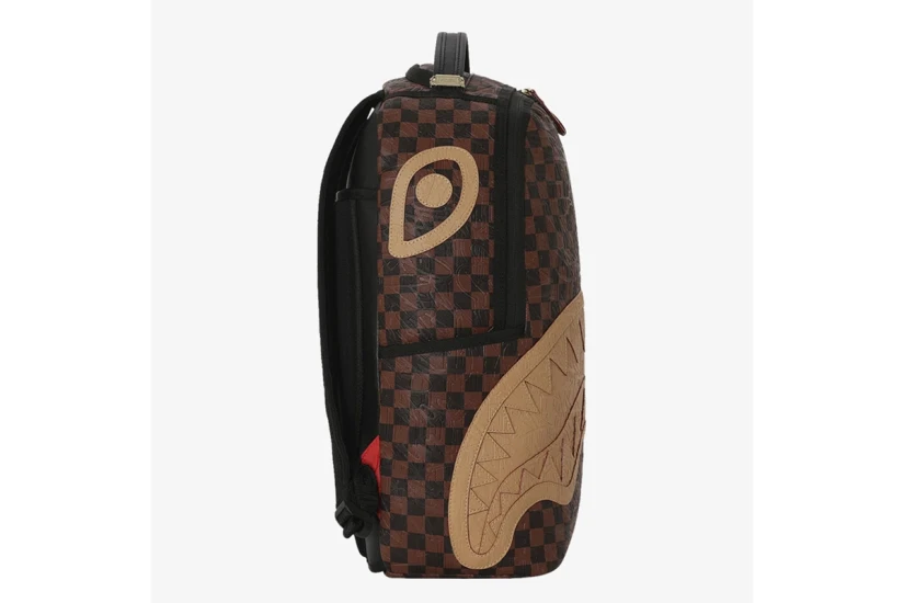 Sprayground Embossed Check Brown Dlxsv Backpack (910B8592NSZ)