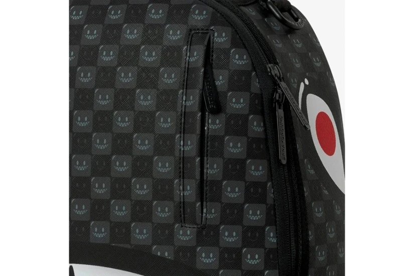 Sprayground Sharks In Paris Wtf Bubbly Black Check Backpack Μαύρο, Γκρι Σκούρο, Λευκό, Κόκκινο