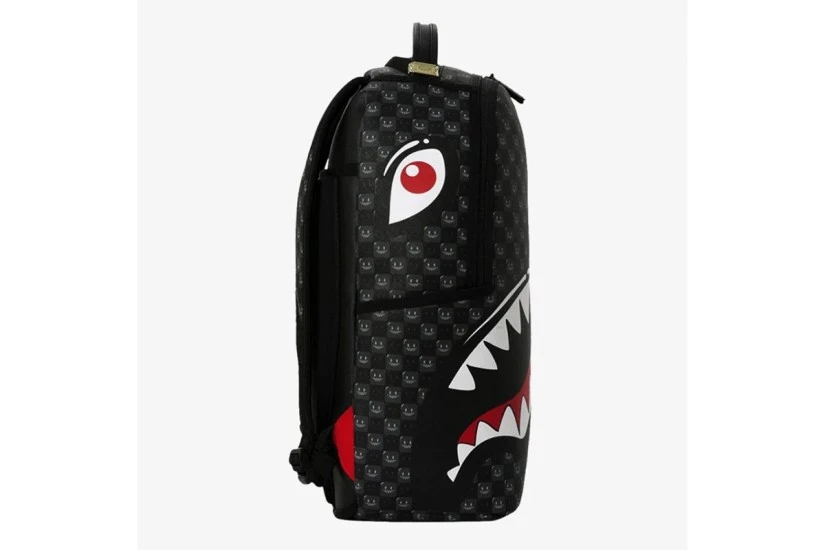 Sprayground Sharks In Paris Wtf Bubbly Black Check Backpack Μαύρο, Γκρι Σκούρο, Λευκό, Κόκκινο