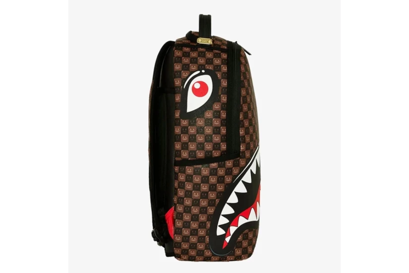 Sprayground Sharks In Paris Wtf Bubble Brown Check Dlxsv Backpack Καφέ, Κόκκινο, Λευκό, Μαύρο