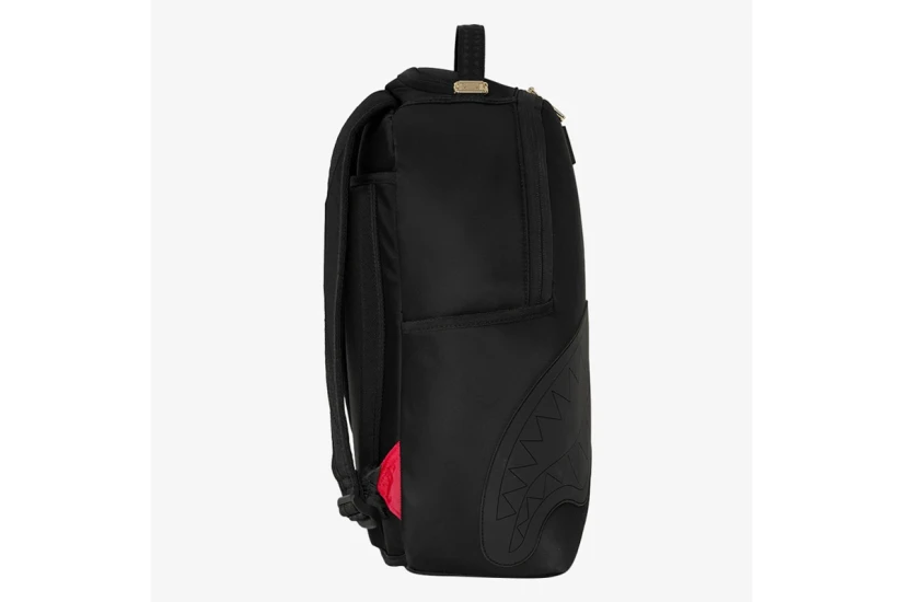 Sprayground Shark Central Gold Lettering Backpack Μαύρο