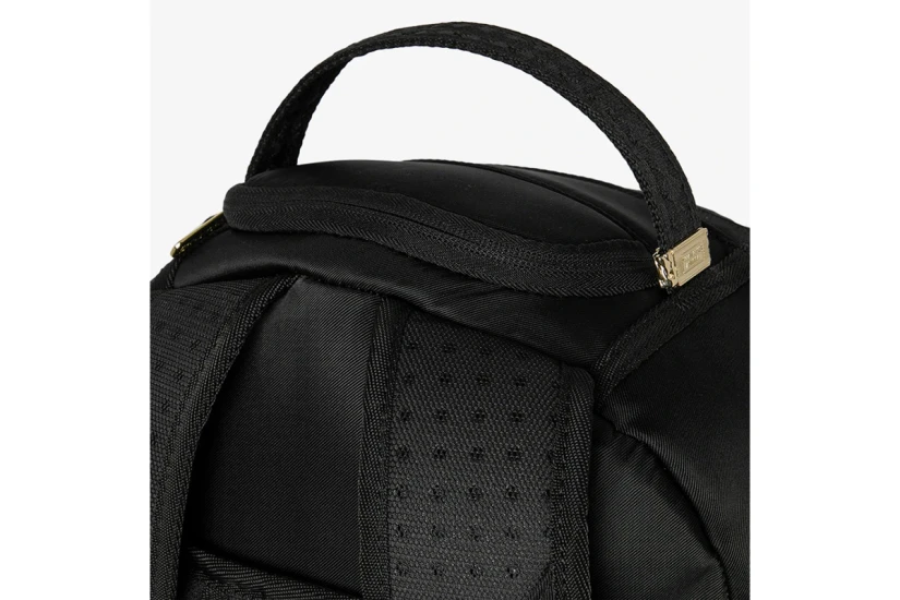 Sprayground Shark Central Gold Lettering Backpack Μαύρο