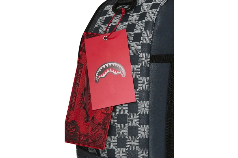 Sprayground Upscale Check Dlxsv Backpack Γκρι Σκούρο, Λευκό