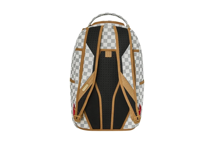 Sprayground Graff Embossed Cream Check Dlxsv Backpack Λευκό, Γκρι, Ταμπά