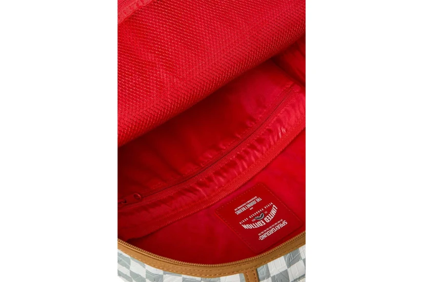 Sprayground Graff Embossed Cream Check Dlxsv Backpack Λευκό, Γκρι, Ταμπά