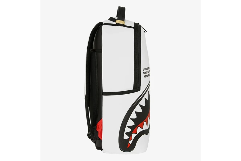 Sprayground Shark Central Bubbly Backpack Λευκό, Μαύρο, Κόκκινο