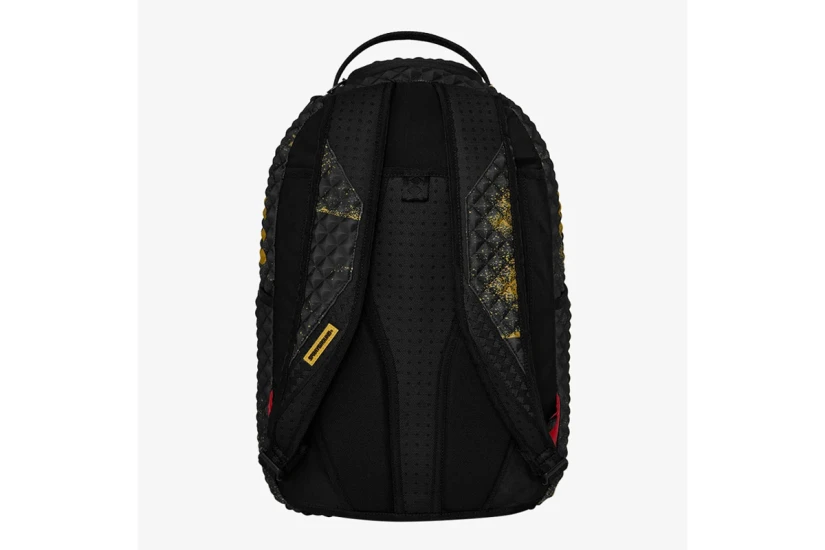 Sprayground Pyramid Stencil Shark Backpack Μαύρο, Κίτρινο