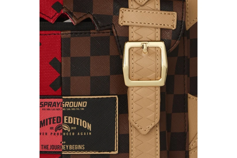 Sprayground Divide And Conquer Hills Dlxsv Limited Edition Backpack Κόκκινα, Καφέ, Μαύρα, Κάμελ