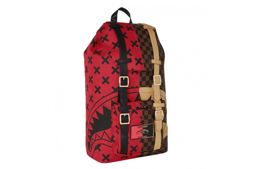 Sprayground Divide And Conquer Hills Dlxsv Limited Edition Backpack Κόκκινα, Καφέ, Μαύρα, Κάμελ