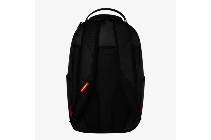 Sprayground Shark Central Embroidered Shark Backpack Μαύρα, Λευκά, Κόκκινα