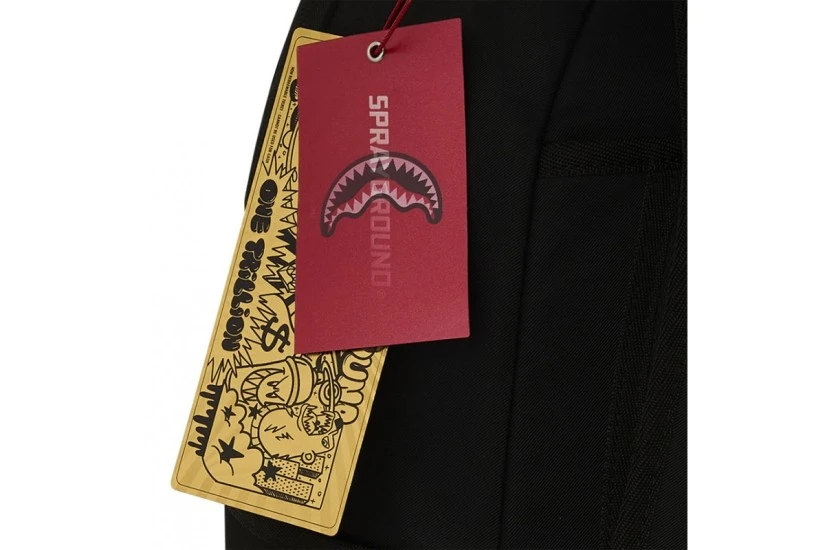 Sprayground Shark Central DLXS Backpack Μαύρα, Λευκά, Γκρι