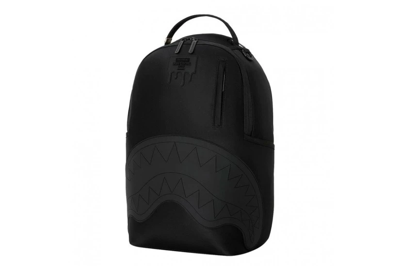 Sprayground Shark Central Blacked Out Embossed Nylon Backpack Μαύρο