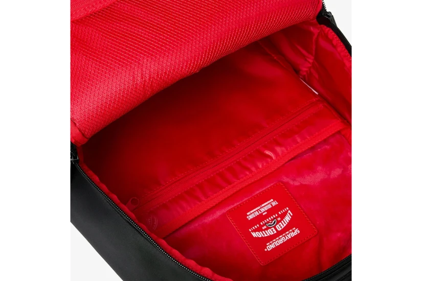 Sprayground Shark Central Nylon Embossed DLXS Backpack Μαύρο, Γκρι