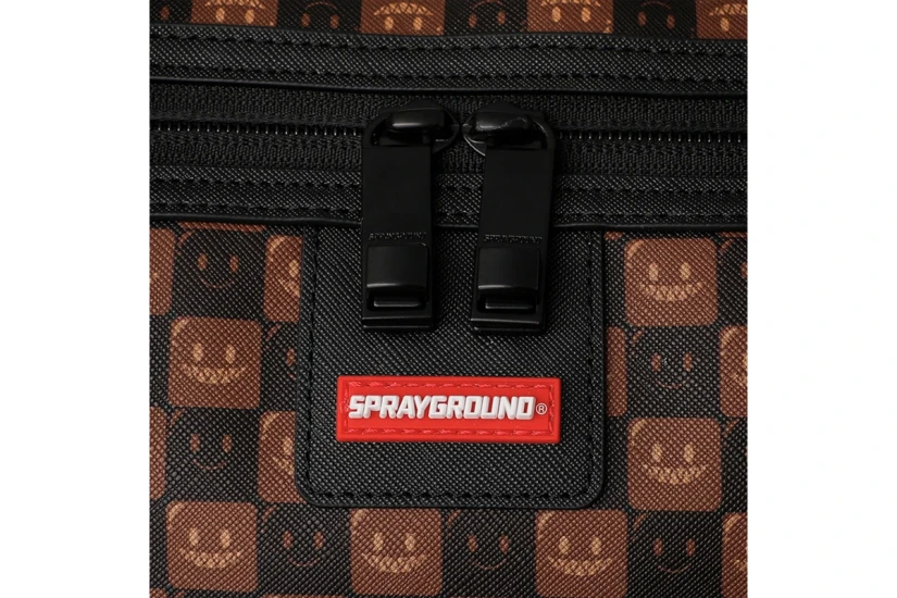 Sprayground Sharks In Paris WTF Bubble Check Large Τσάντα Ώμου-Χειρός Μαύρη, Καφέ, Κόκκινη, Λευκή